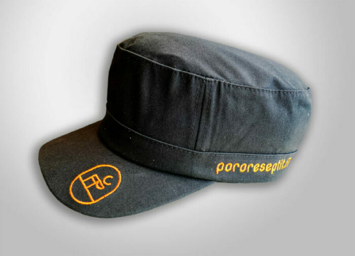 Pororeseptit-lippalakki, musta
